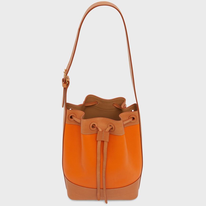 Women's Mansur Gavriel Block Bucket Bags Orange / Brown | AU 5086KE